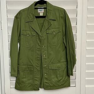 Jacket With Belt Long Sleeve Button Down Army Green Jacket Shirt